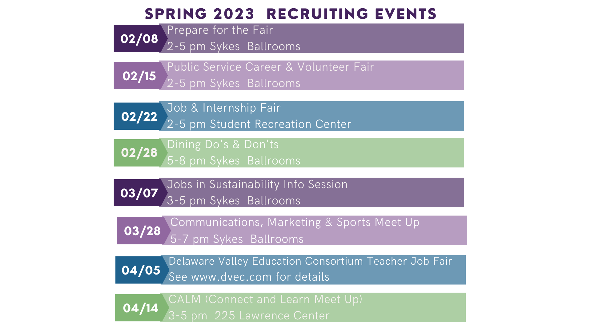 Job Recruitment Events WCU of PA